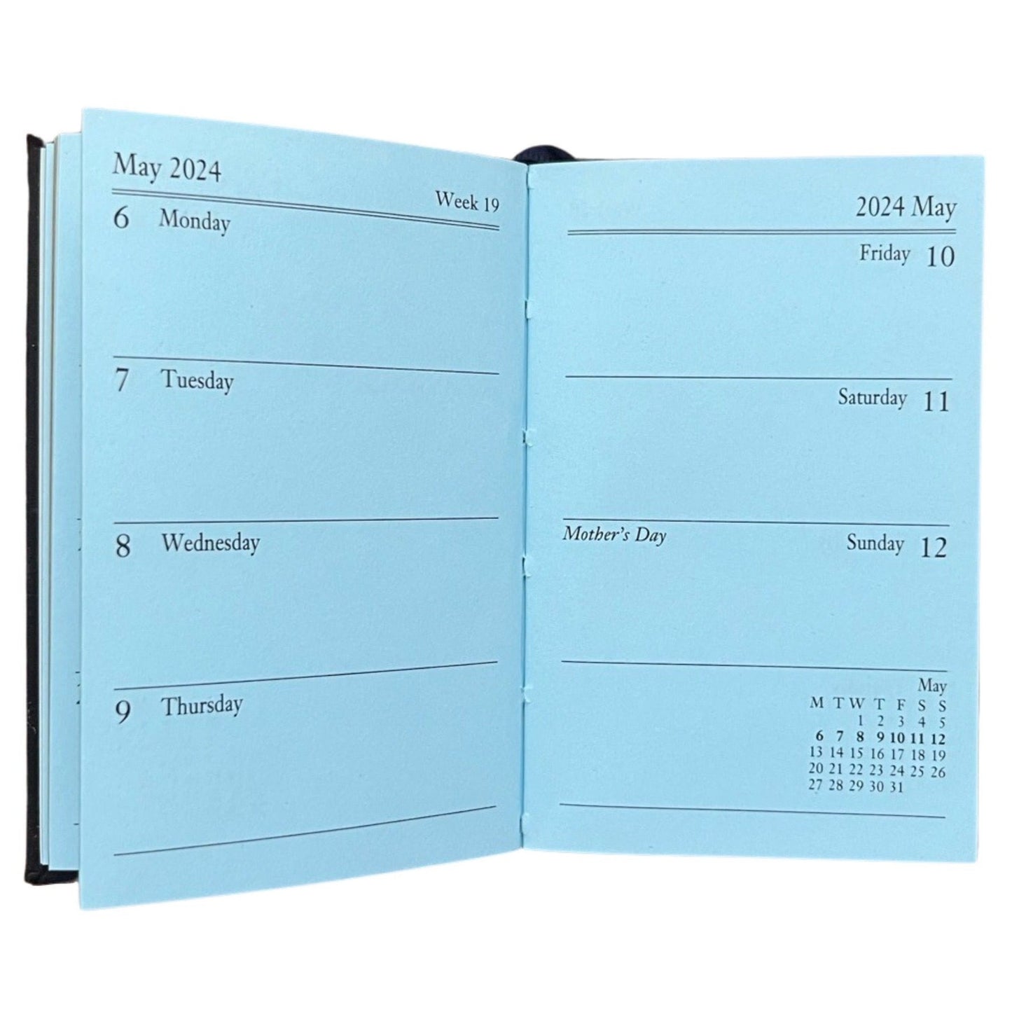 2024 CROSSGRAIN Leather Pocket Calendar Book | 4 x 2.5" | Pencil with Gold Clasp | D742LJC