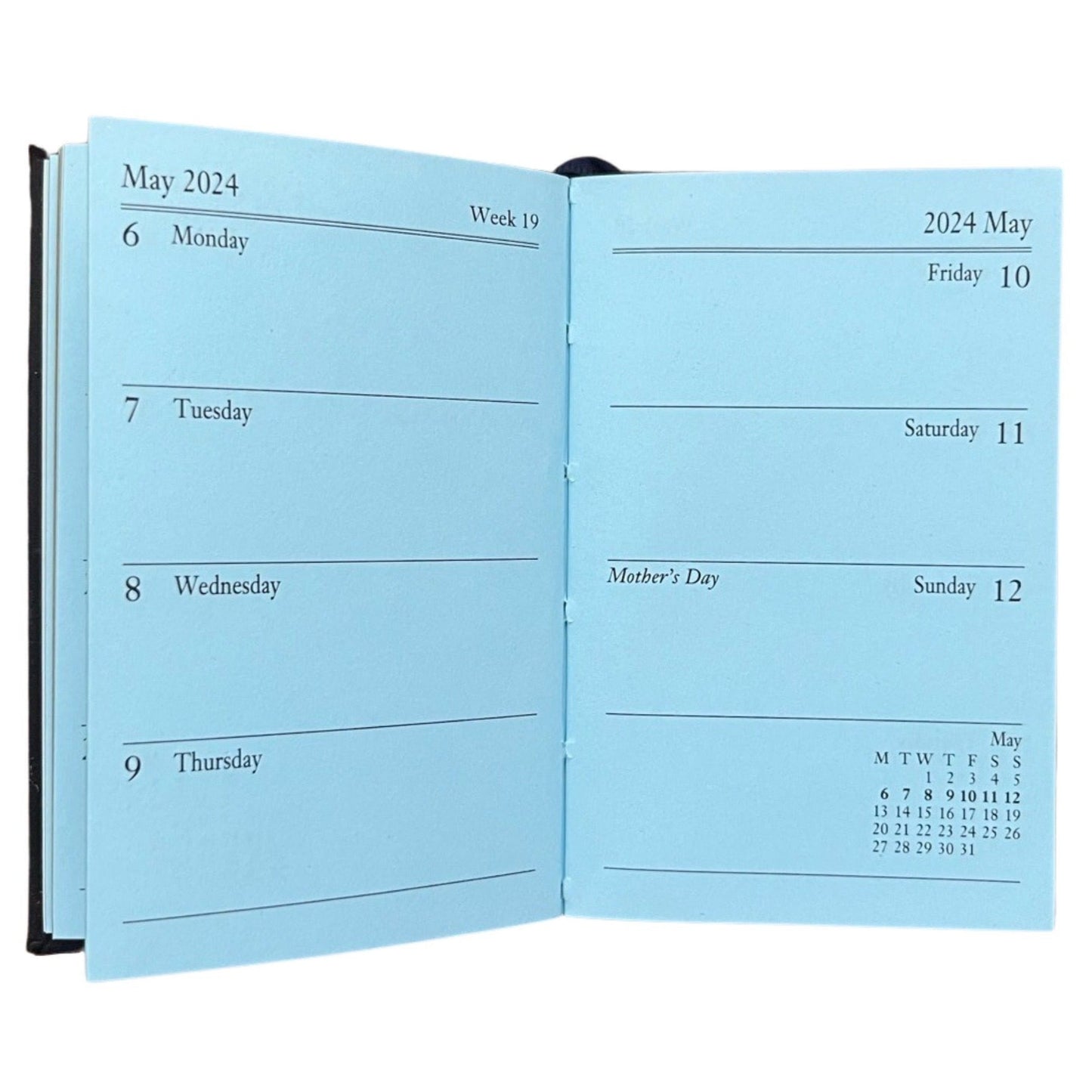 2024 | CROSSGRAIN Leather Pocket Calendar Book | 4 x 2.5" | Pencil with Gold Clasp | D742 LJC | Note: this book is NOT for next year