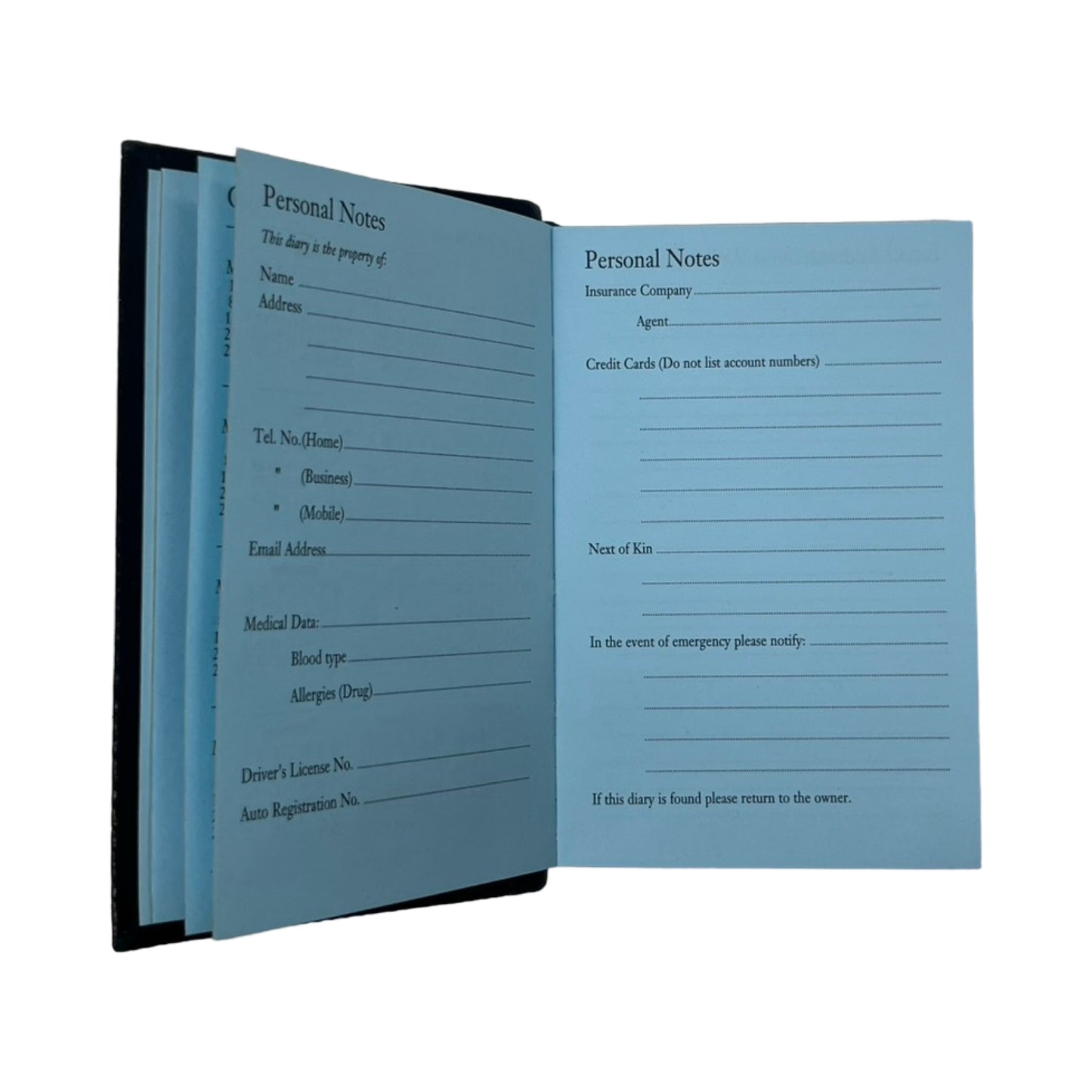 2026 D142L | Crossgrain Leather Calendar Book | One Day Per Page | 4" x 2.5" | Year 2026