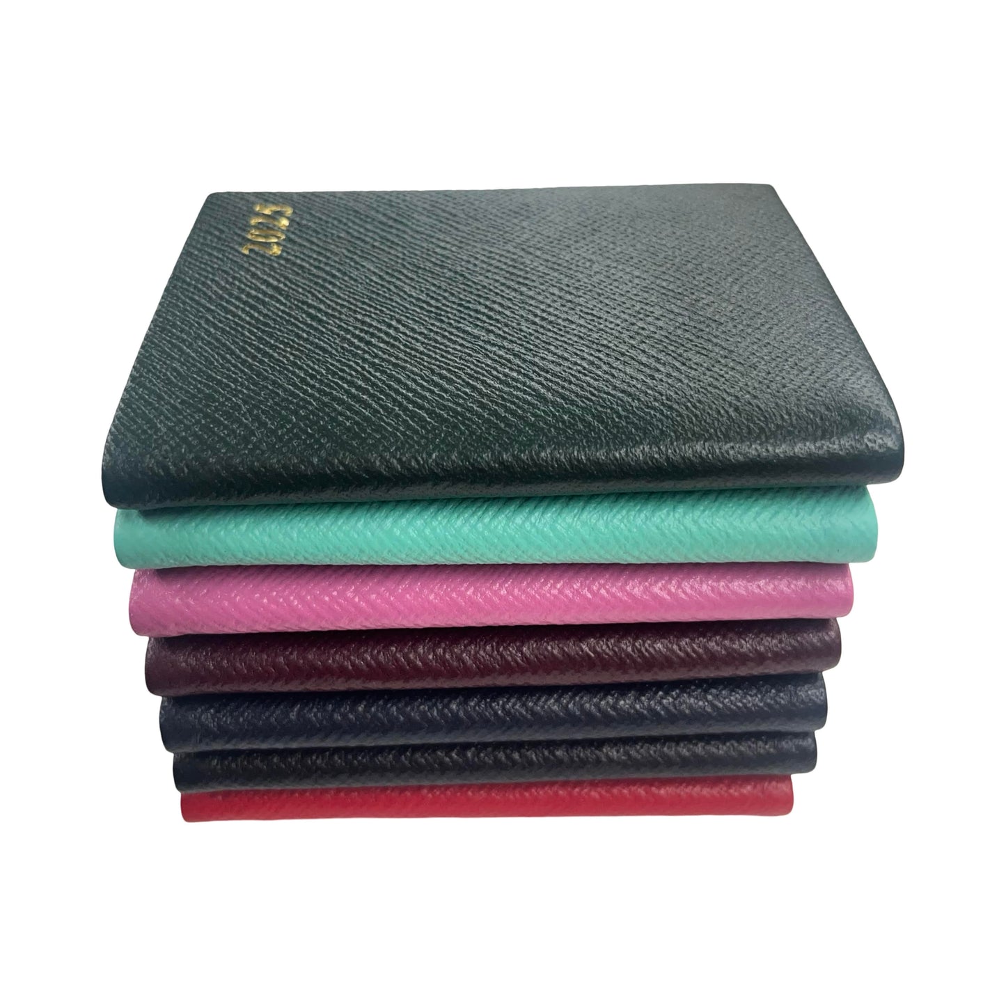 2025 D742LJ | Crossgrain Leather Calendar Book | One Week Per Opening | Pencil in Spine | 4" x 2.5" | YEAR 2025