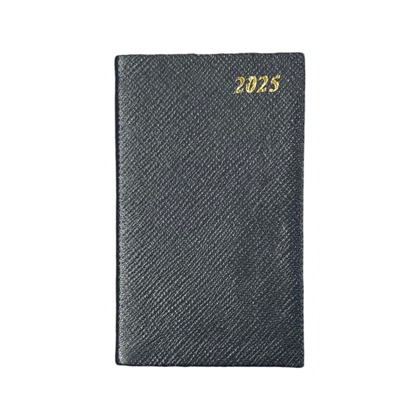 2025 D753L | Crossgrain Leather Pocket Calendar Book | One Week Per Opening | 5" x 3" | YEAR 2025