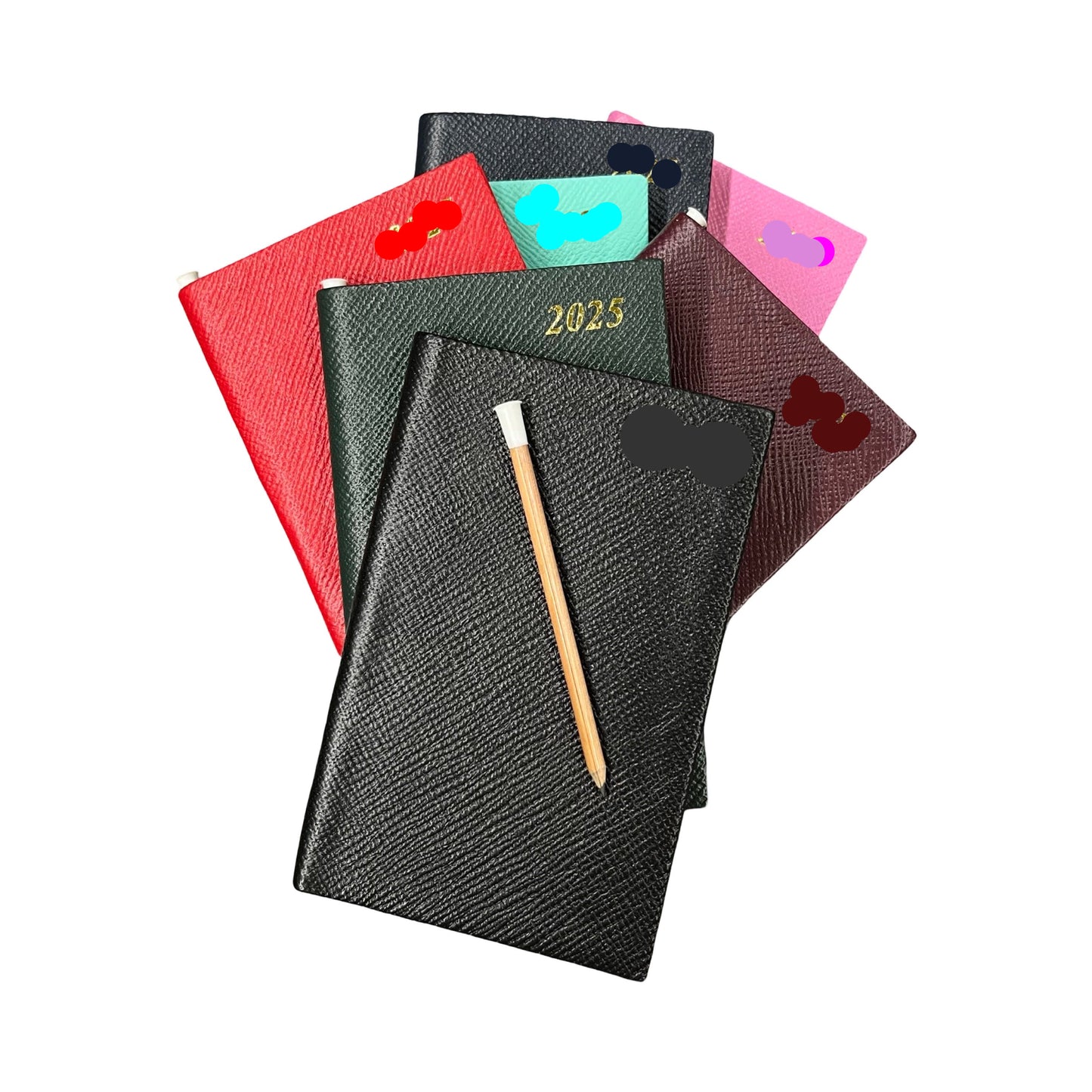 2025 D753LJ | Crossgrain Leather Calendar Book | One Week Per Opening | Pencil in Spine | 5" x 3" | YEAR 2025