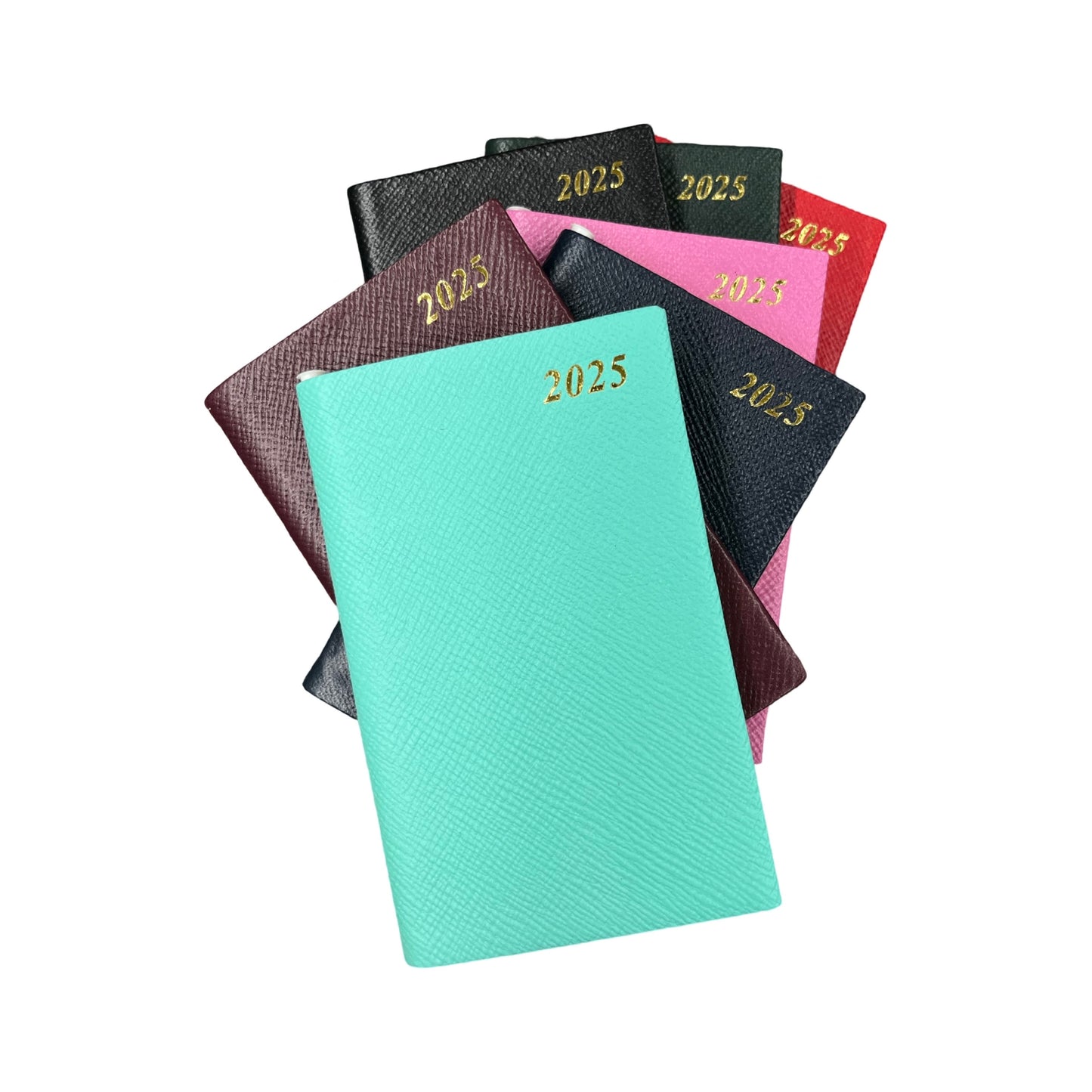 2025 D753LJ | Crossgrain Leather Calendar Book | One Week Per Opening | Pencil in Spine | 5" x 3" | YEAR 2025