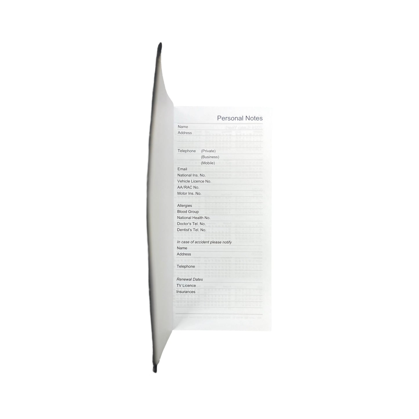 2026 D763VL | New Crossgrain Leather Pocket Agenda Book | One Week Per Opening | 6 x 3"