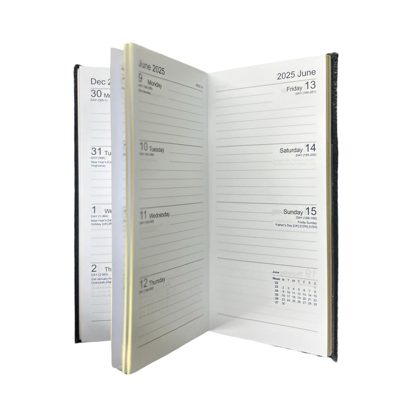 2026 D763VL | New Crossgrain Leather Pocket Agenda Book | One Week Per Opening | 6 x 3"