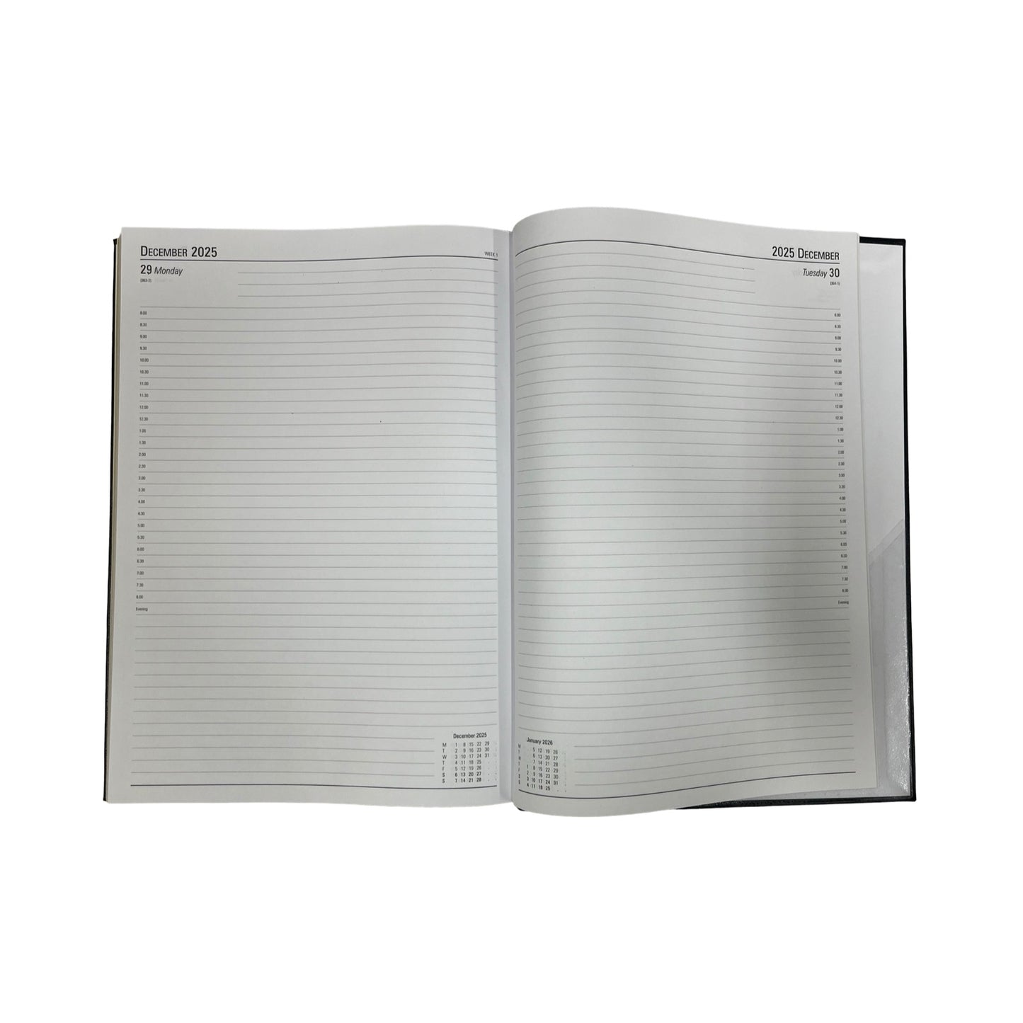 2026 Desk Agenda | New! Extra Large! | CROSSGRAIN LEATHER APPOINTMENT DESK PLANNER | A4 Size | 8.5 x 12" | One Day Per Page | D1A4L