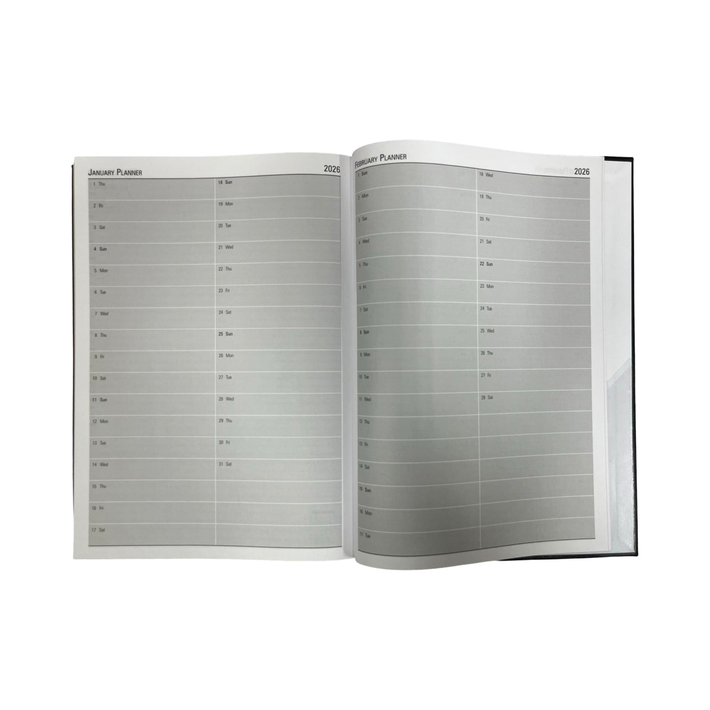 2026 Desk Agenda | New! Extra Large! | CROSSGRAIN LEATHER APPOINTMENT DESK PLANNER | A4 Size | 8.5 x 12" | One Day Per Page | D1A4L