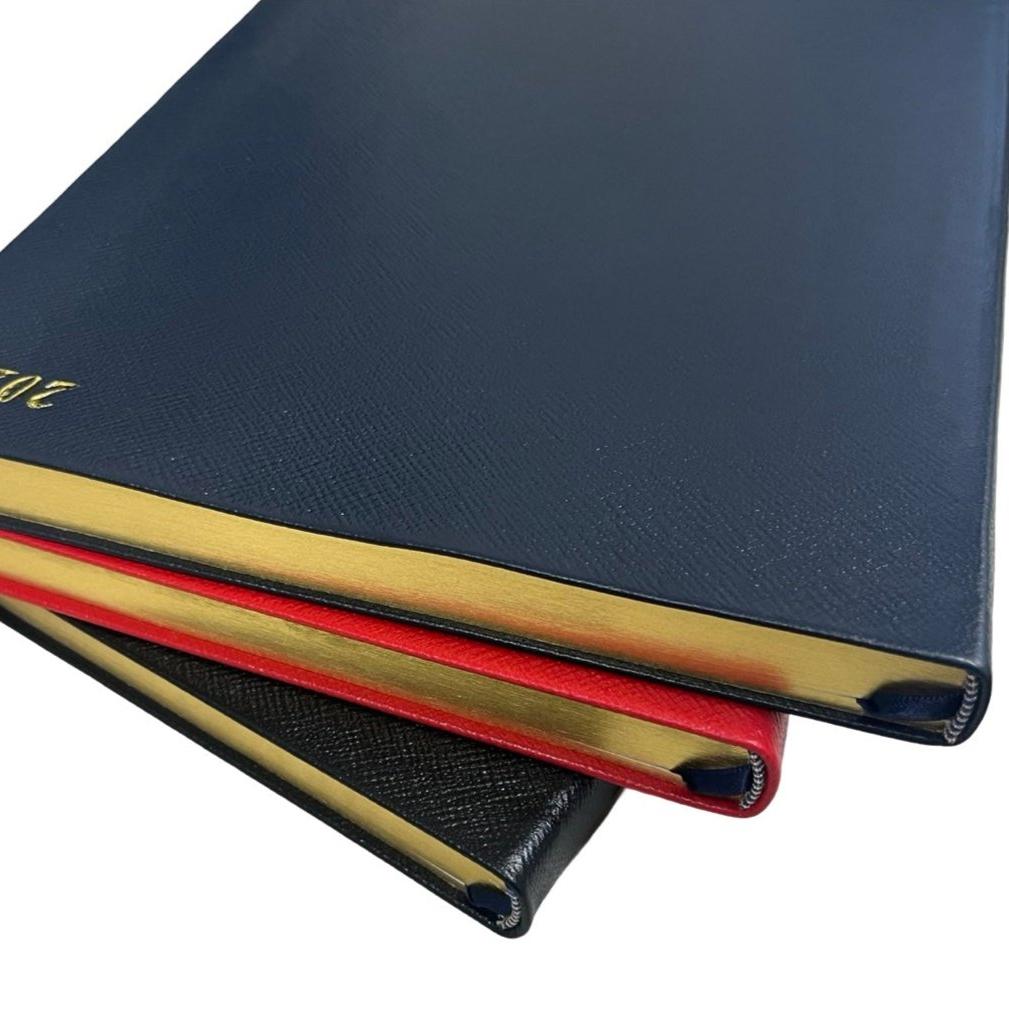 2026 Desk Agenda | New! Extra Large! | CROSSGRAIN LEATHER APPOINTMENT DESK PLANNER | A4 Size | 8.5 x 12" | One Day Per Page | D1A4L