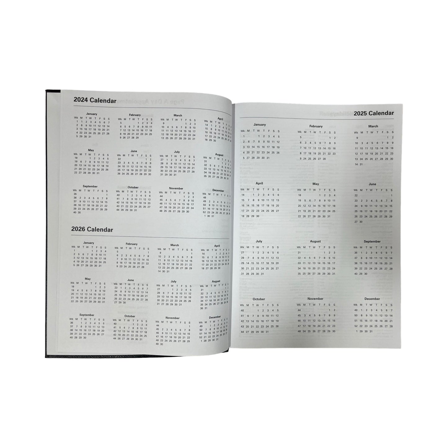 2026 Desk Agenda | New! Extra Large! | CROSSGRAIN LEATHER APPOINTMENT DESK PLANNER | A4 Size | 8.5 x 12" | One Day Per Page | D1A4L