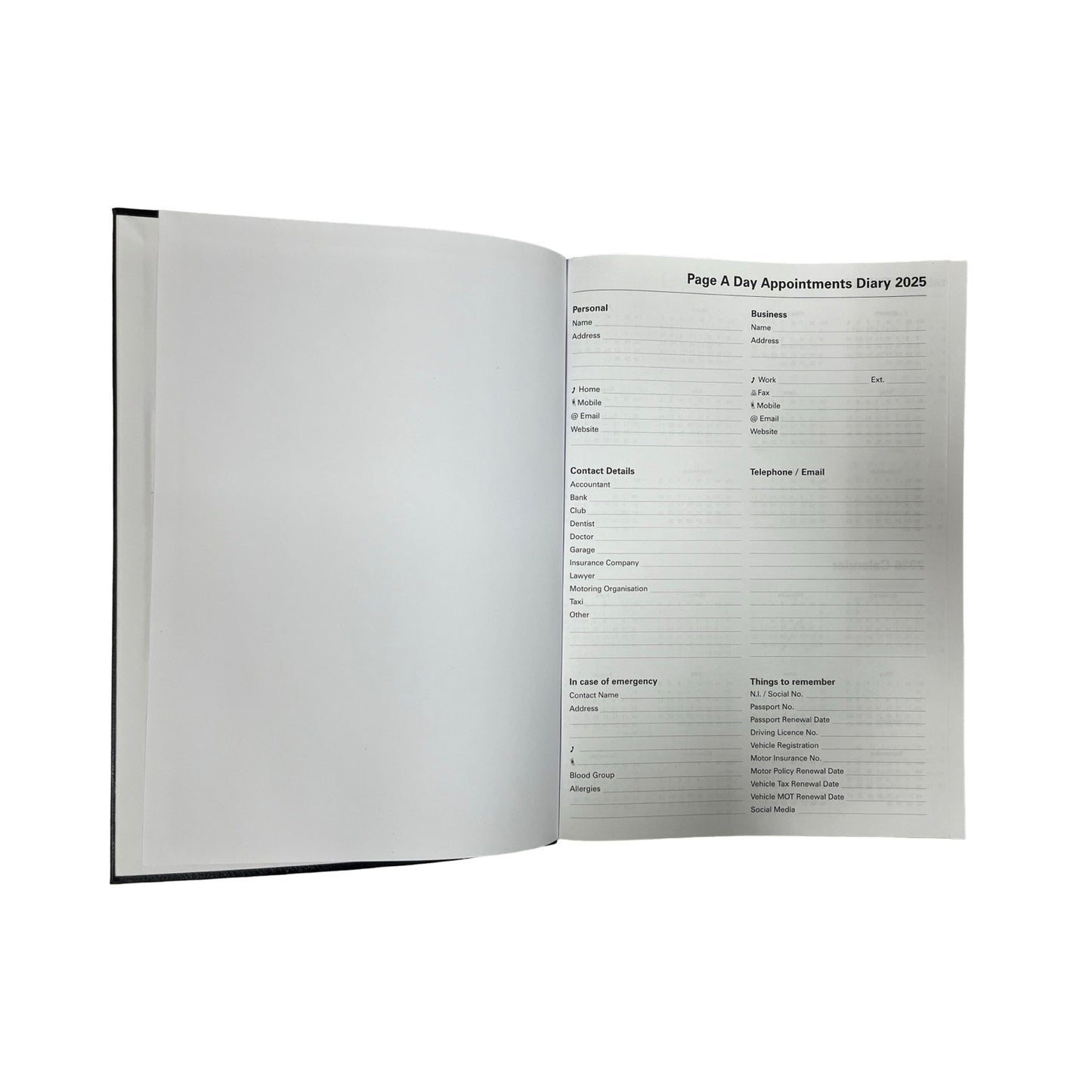 2026 Desk Agenda | New! Extra Large! | CROSSGRAIN LEATHER APPOINTMENT DESK PLANNER | A4 Size | 8.5 x 12" | One Day Per Page | D1A4L