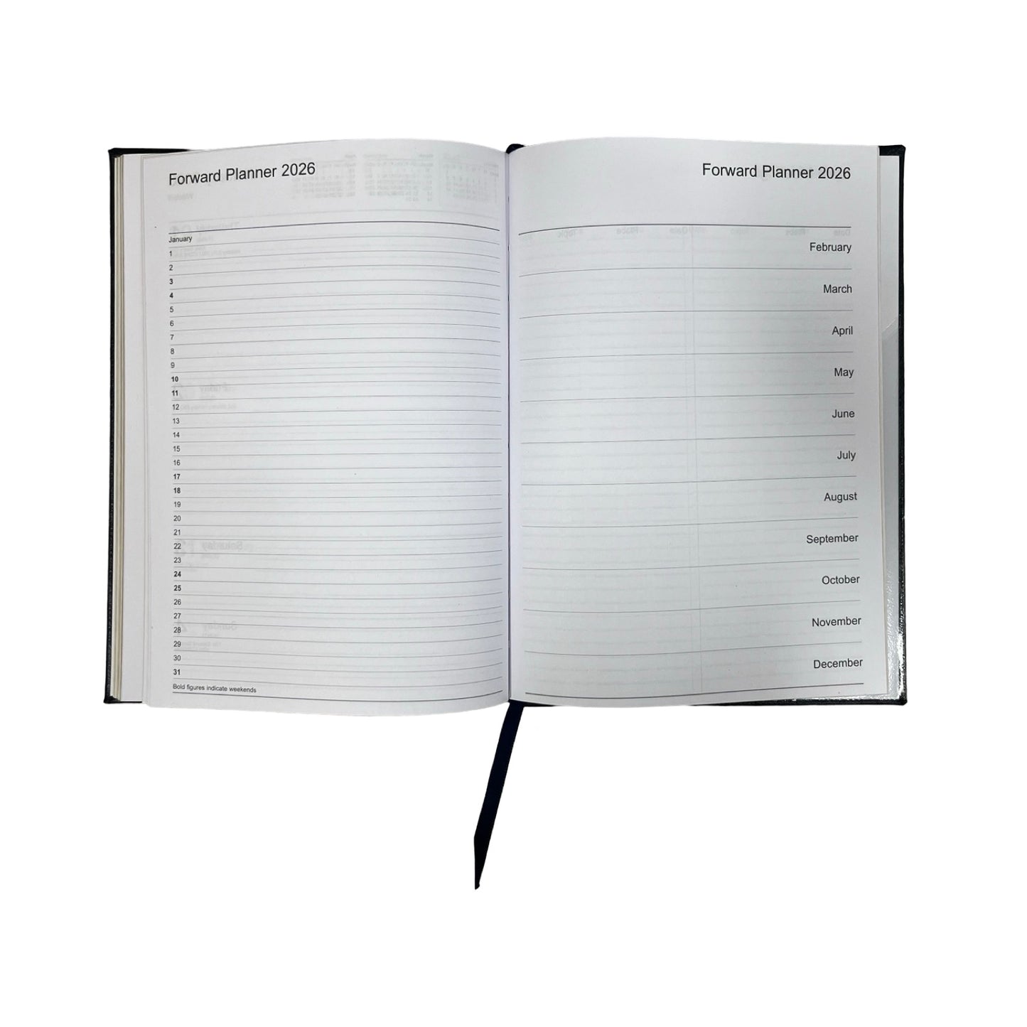 2026 Desk Agenda | CROSSGRAIN LEATHER APPOINTMENT DESK PLANNER | 8 x 6" | One Week Per Opening | D786L