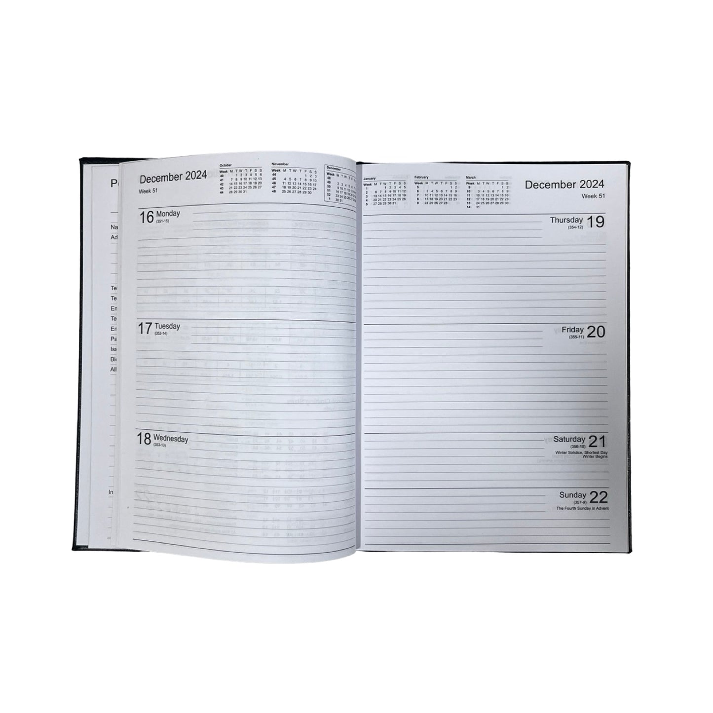 2026 Desk Agenda | CROSSGRAIN LEATHER APPOINTMENT DESK PLANNER | 8 x 6" | One Week Per Opening | D786L