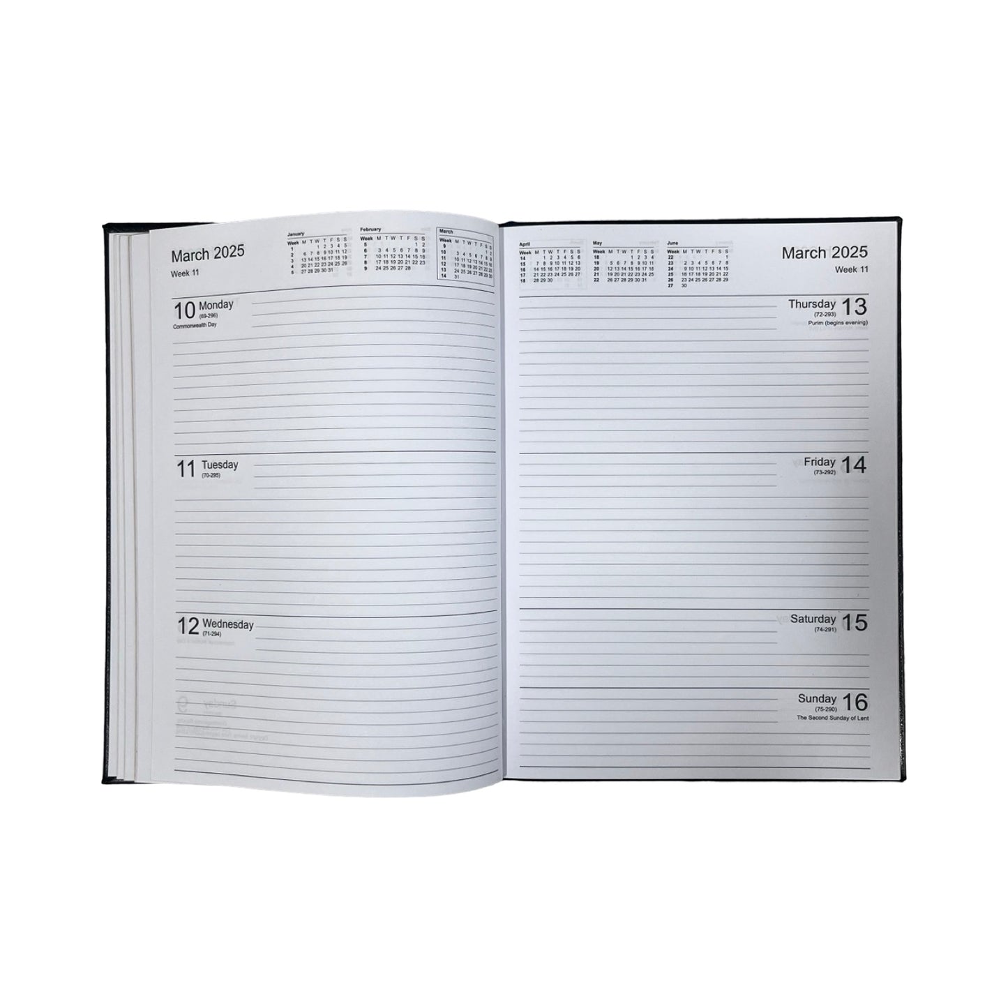 2026 Desk Agenda | CROSSGRAIN LEATHER APPOINTMENT DESK PLANNER | 8 x 6" | One Week Per Opening | D786L