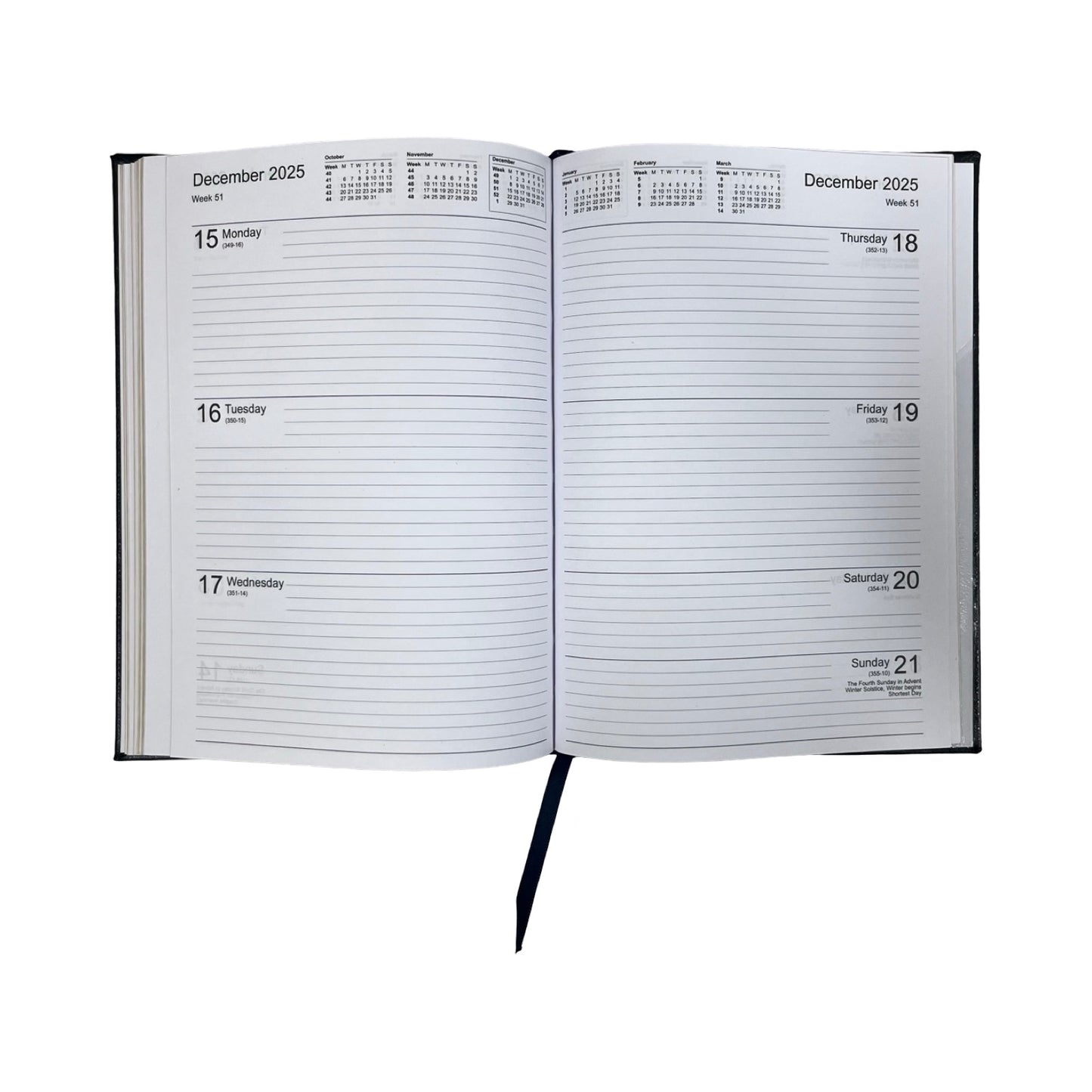 2026 Desk Agenda | CROSSGRAIN LEATHER APPOINTMENT DESK PLANNER | 8 x 6" | One Week Per Opening | D786L