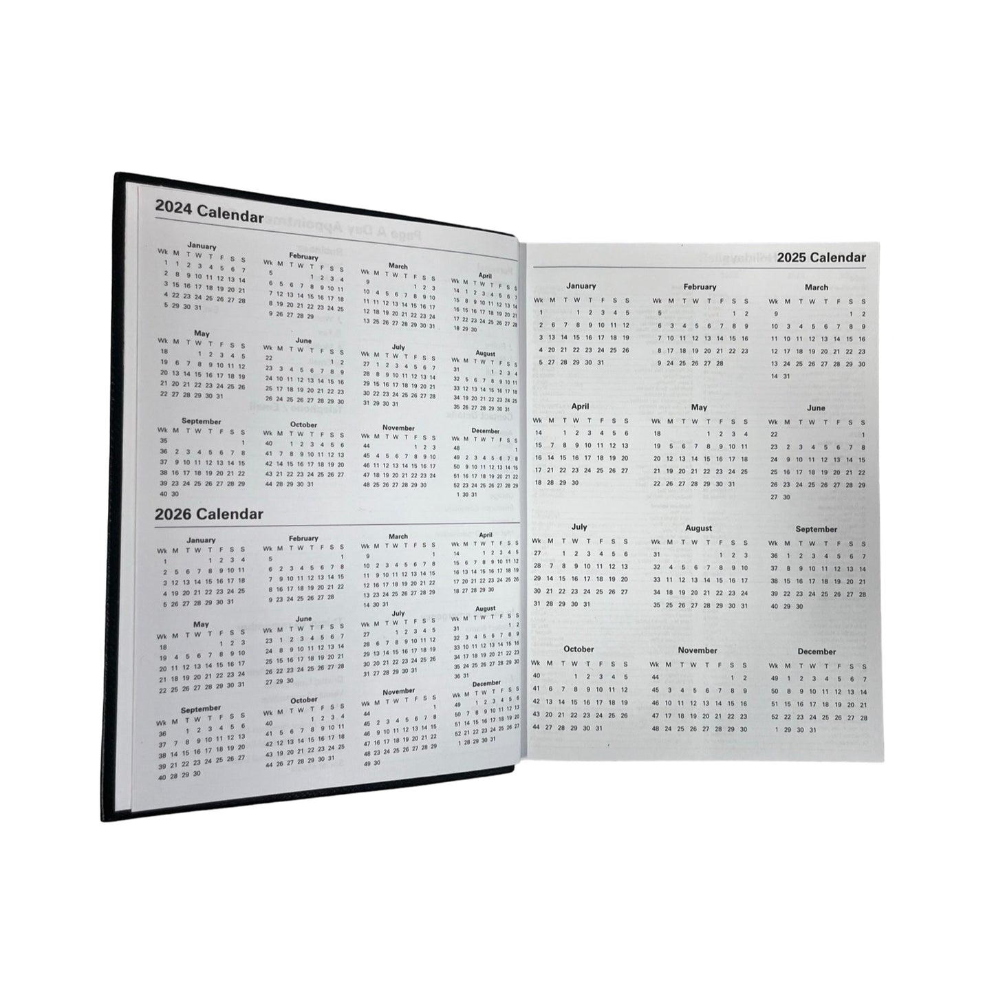 2026 Desk Agenda | D186L | CROSSGRAIN LEATHER APPOINTMENT DESK PLANNER | 8 x 6" | One Day Per Page | D186L | YEAR 2026