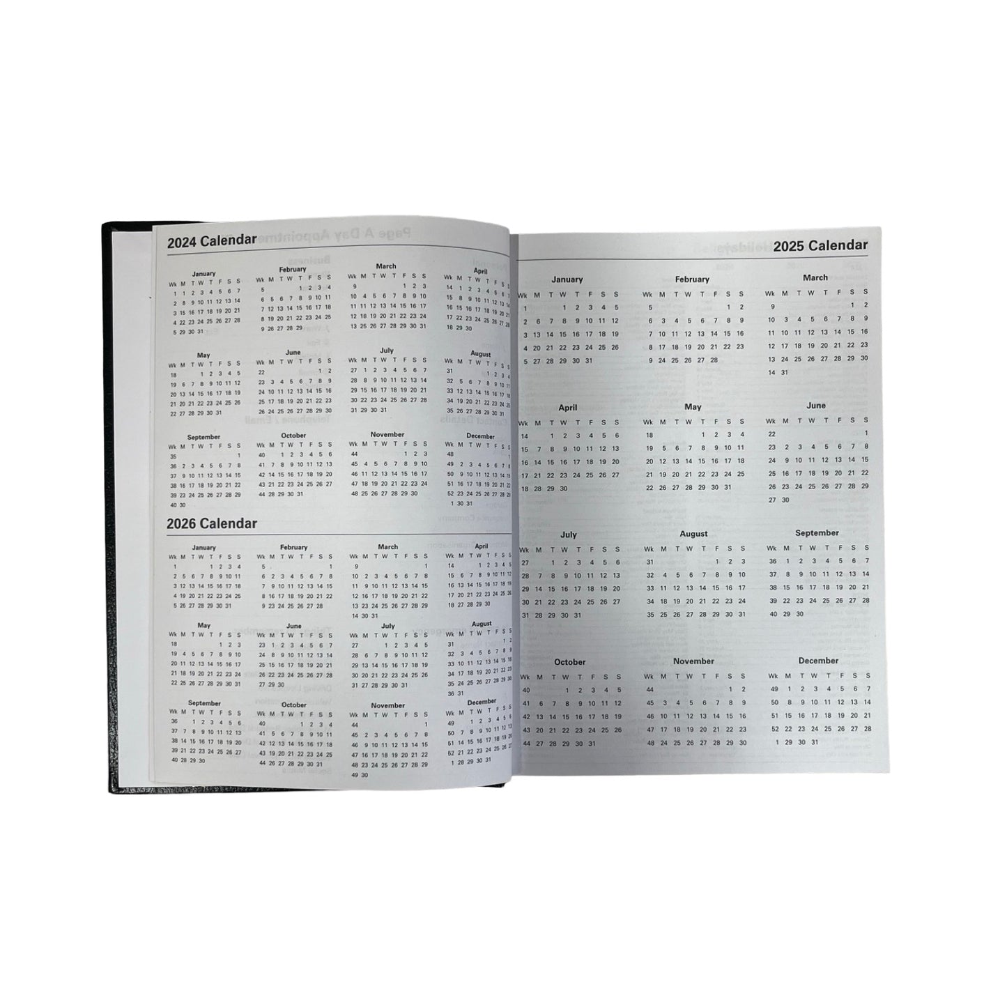 2026 Desk Appointment Agenda | LEATHER DESK APPOINTMENT PLANNER | SKIVER LEATHER | 8 x 6" | One Day Per Page | D186S