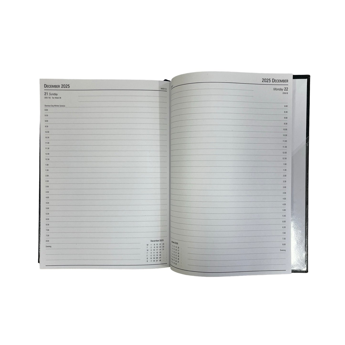 2026 Desk Appointment Agenda | LEATHER DESK APPOINTMENT PLANNER | SKIVER LEATHER | 8 x 6" | One Day Per Page | D186S