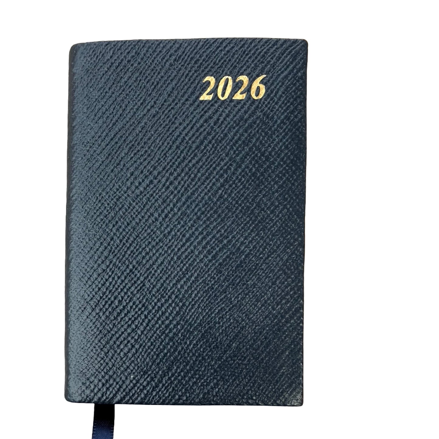 2026 D142L | Crossgrain Leather Calendar Book | One Day Per Page | 4" x 2.5" | Year 2026