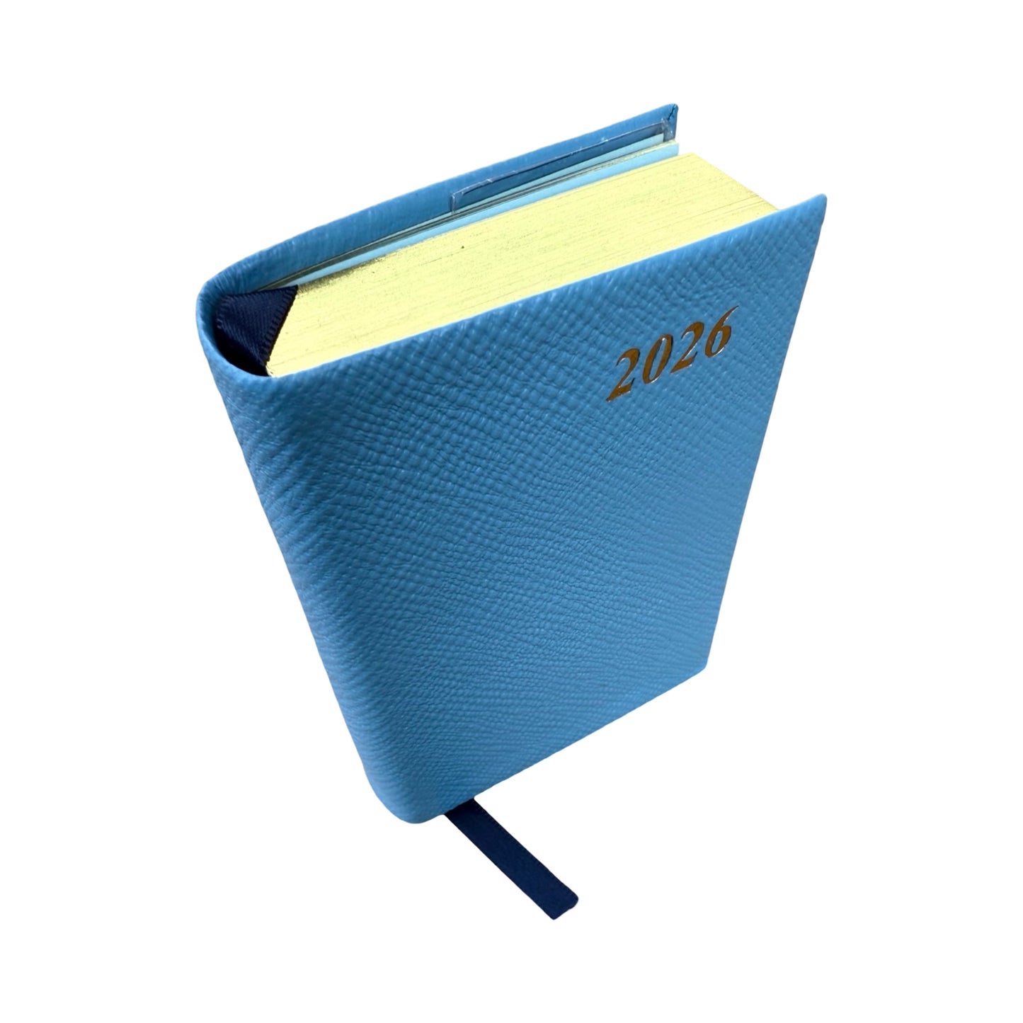 2026 D142L | Crossgrain Leather Calendar Book | One Day Per Page | 4" x 2.5" | Year 2026