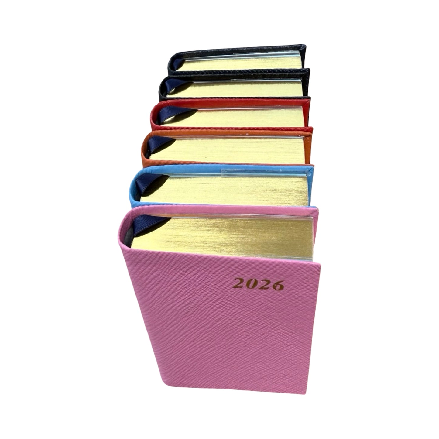 2026 D142L | Crossgrain Leather Calendar Book | One Day Per Page | 4" x 2.5" | Year 2026