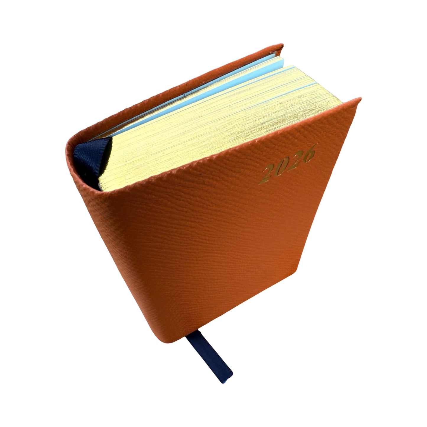 2026 D142L | Crossgrain Leather Calendar Book | One Day Per Page | 4" x 2.5" | Year 2026