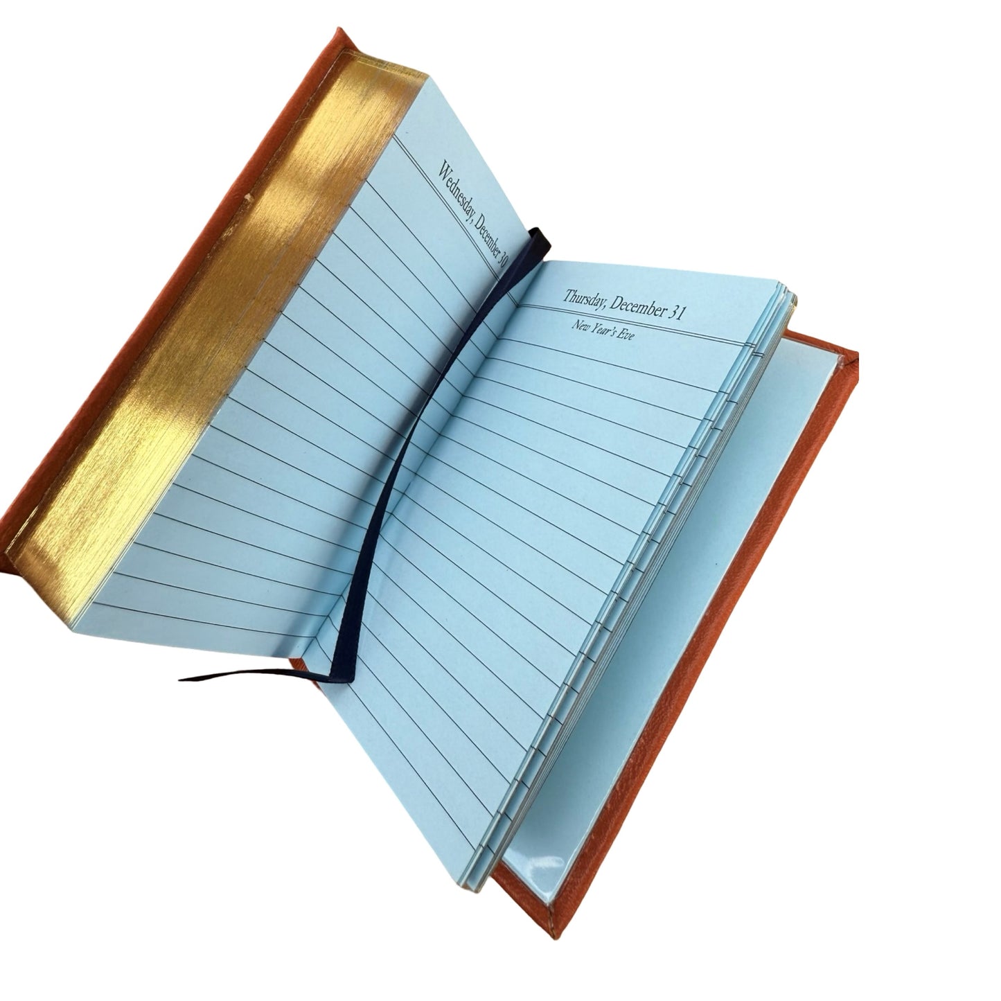 2026 D142L | Crossgrain Leather Calendar Book | One Day Per Page | 4" x 2.5" | Year 2026