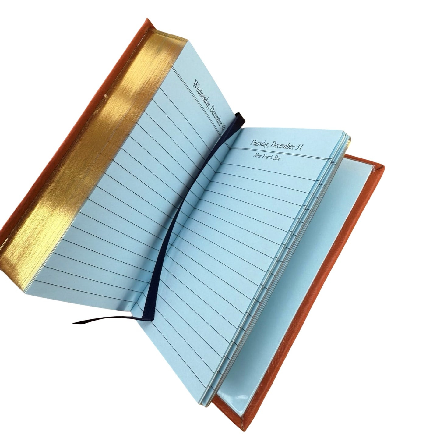 2026 D142L | Crossgrain Leather Calendar Book | One Day Per Page | 4" x 2.5" | Year 2026