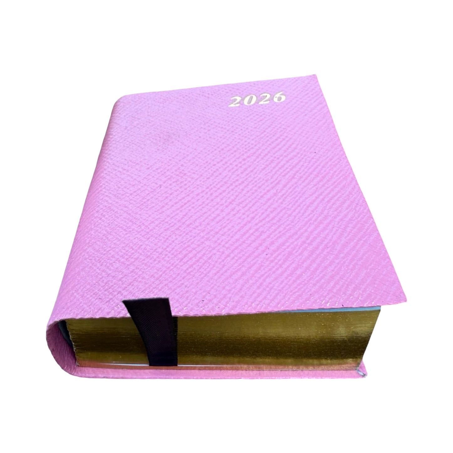 2026 D142L | Crossgrain Leather Calendar Book | One Day Per Page | 4" x 2.5" | Year 2026