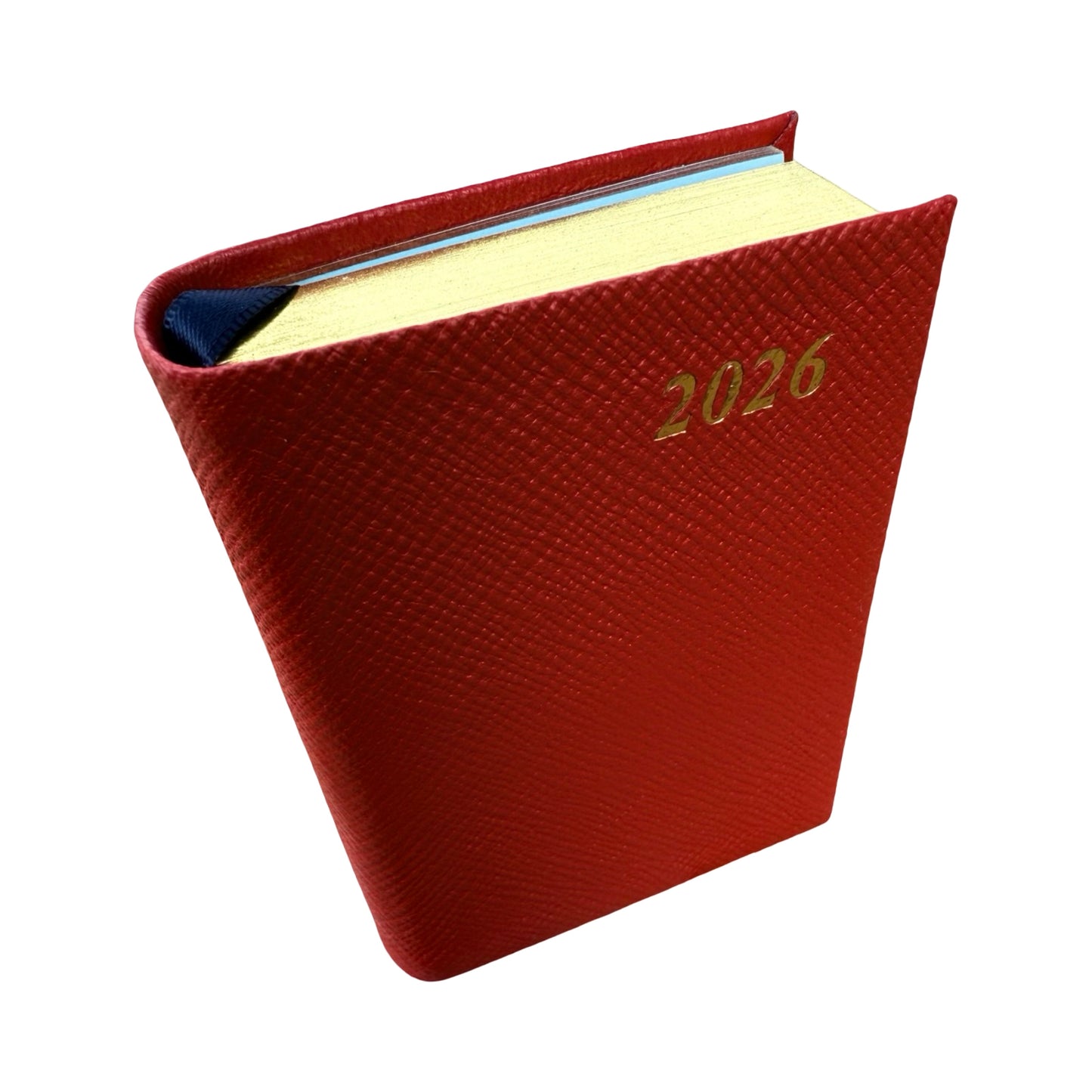 2026 D142L | Crossgrain Leather Calendar Book | One Day Per Page | 4" x 2.5" | Year 2026