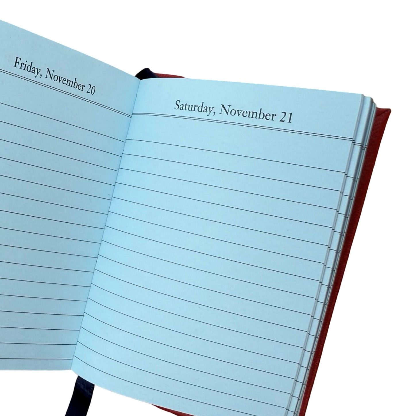 2026 D142L | Crossgrain Leather Calendar Book | One Day Per Page | 4" x 2.5" | Year 2026