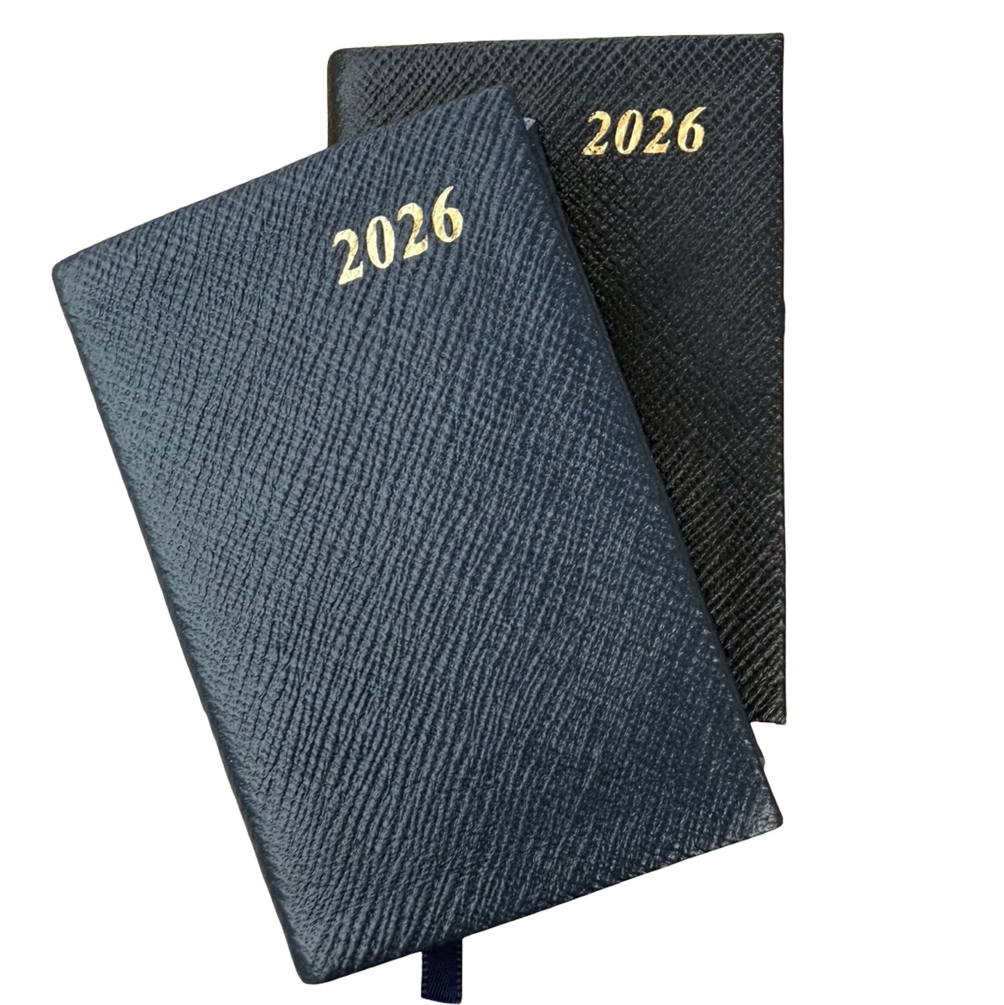 2026 D142L | Crossgrain Leather Calendar Book | One Day Per Page | 4" x 2.5" | Year 2026