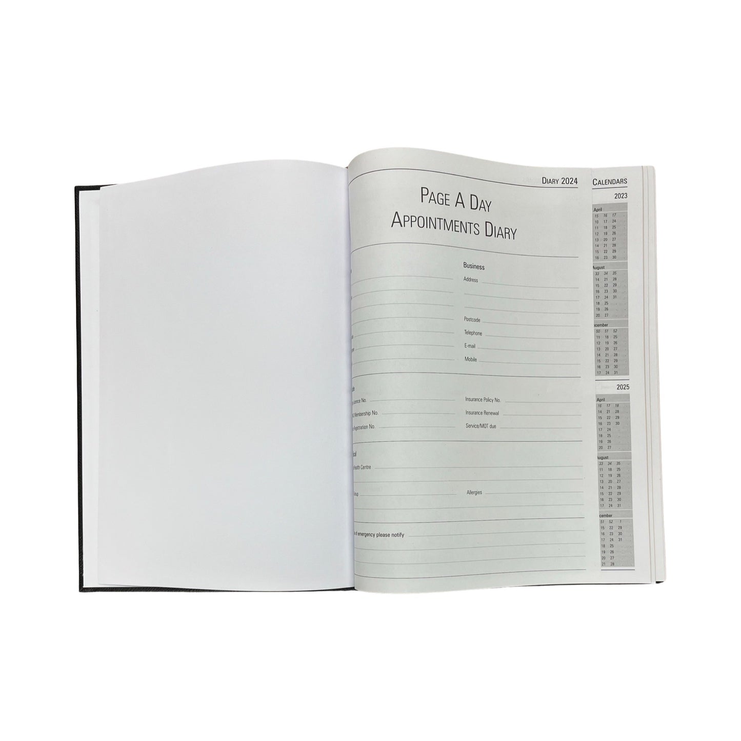 2024 | Desk Agenda | New! Extra Large! | CROSSGRAIN LEATHER APPOINTMENT DESK PLANNER | A4 Size | 8.5 x 12" | One Day Per Page | D1A4L | Note: this book is NOT for next year