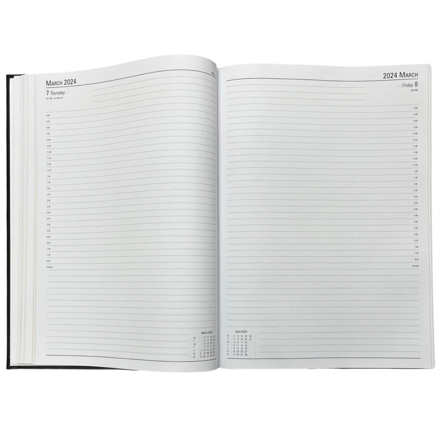 2024 | Desk Agenda | New! Extra Large! | CROSSGRAIN LEATHER APPOINTMENT DESK PLANNER | A4 Size | 8.5 x 12" | One Day Per Page | D1A4L | Note: this book is NOT for next year