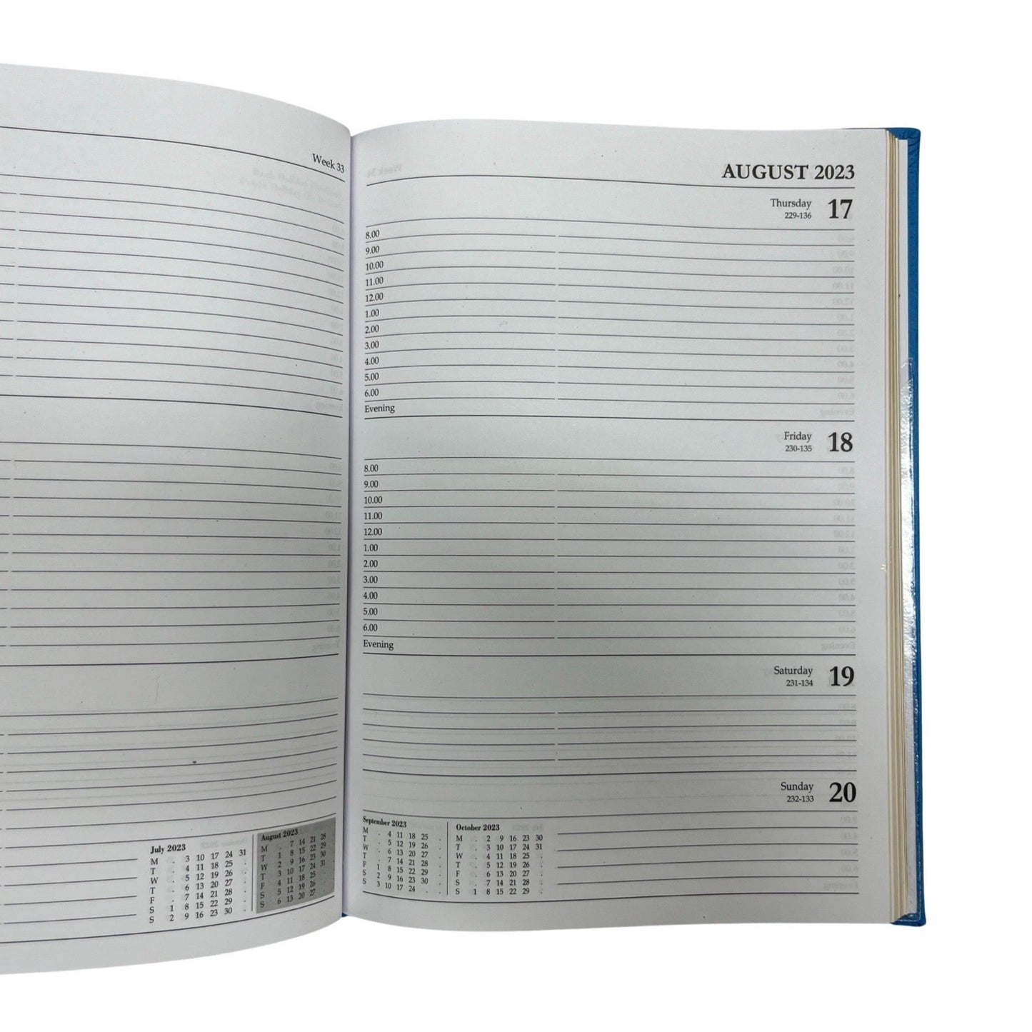 2024 | Desk Agenda | ACADEMIC DESK PLANNER | 8 x 6" | One Week Per Opening | Crossgrain Leather | ED786L | Note: this book is NOT for next year
