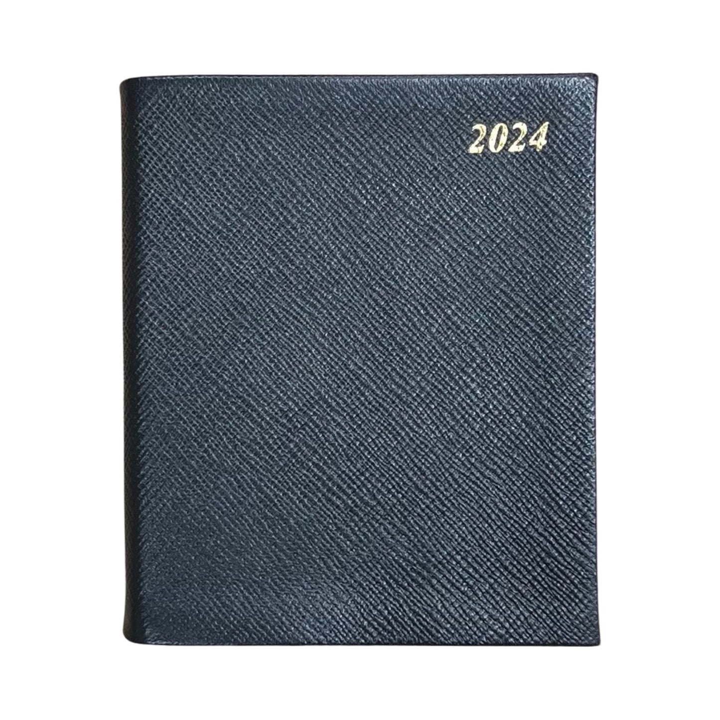 2024 CROSSGRAIN Leather Pocket Calendar Book | 5 x 4" | Thick, One Day Per Page | D154L
