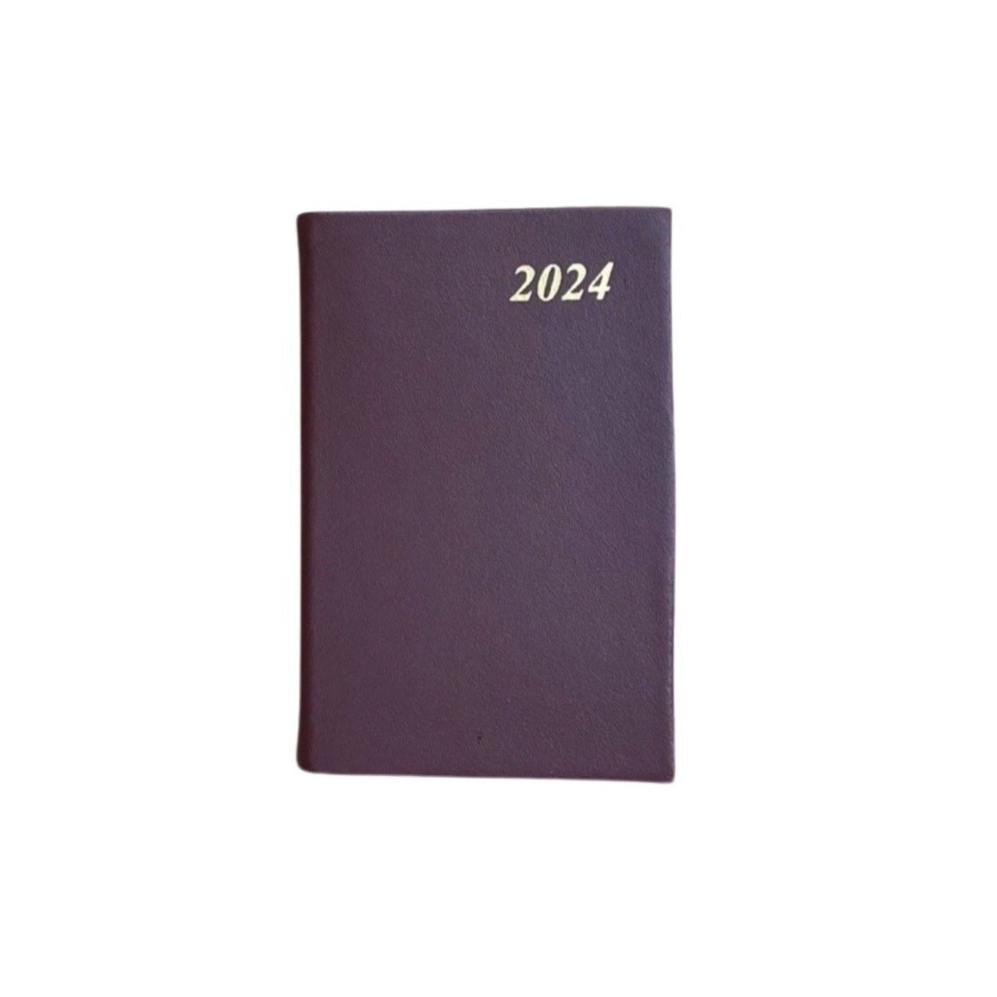 2024 CALF Leather Pocket Agenda Book | 4 by 2.5" | D742C