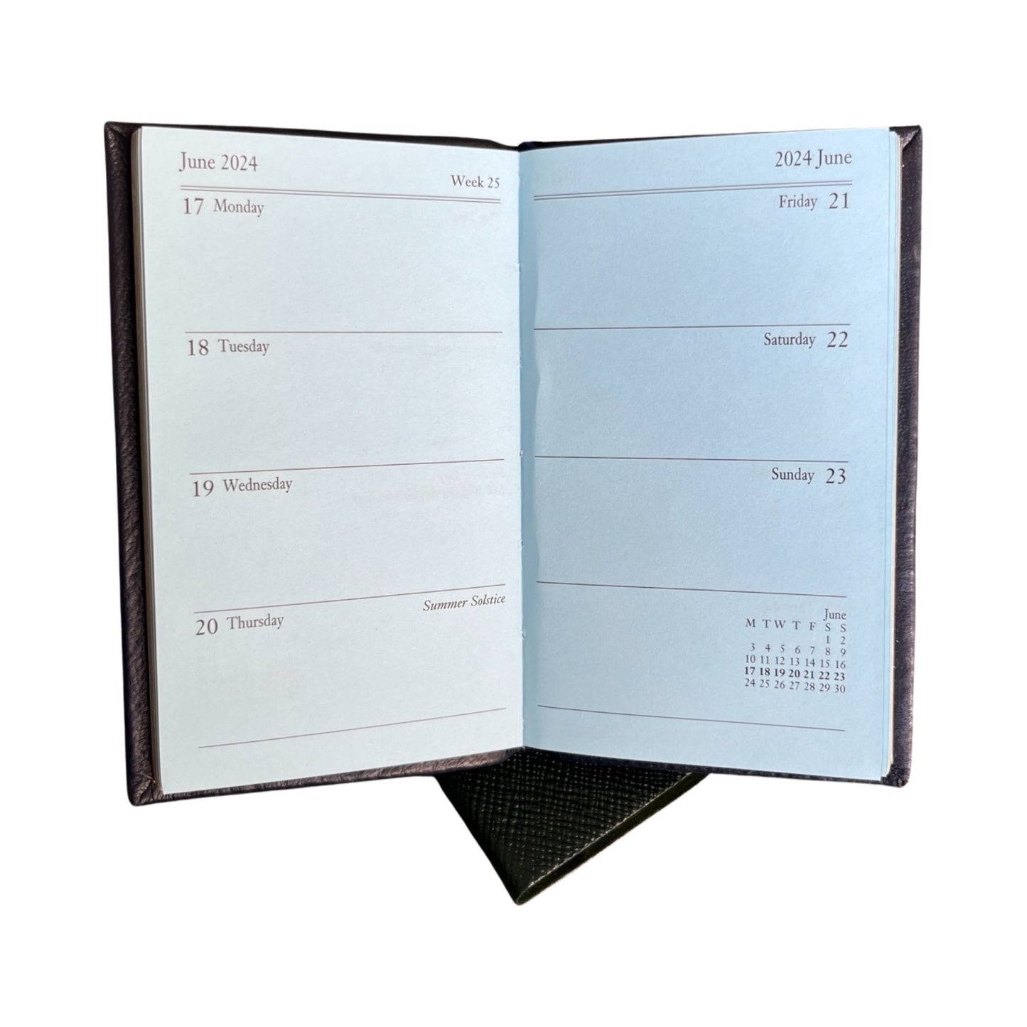 2024 CROSSGRAIN Leather Pocket Calendar Book | 4 x 2.5" | D742L