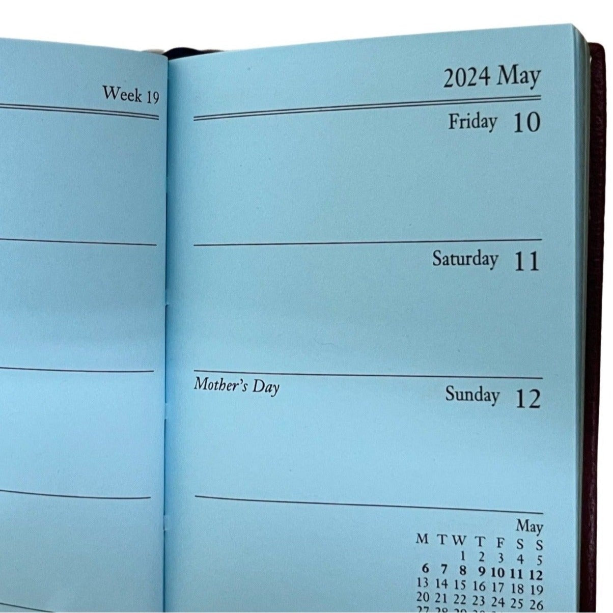 2024 CROSSGRAIN Leather Pocket Calendar Book | 4 x 2.5" | Pencil in Spine | D742LJ