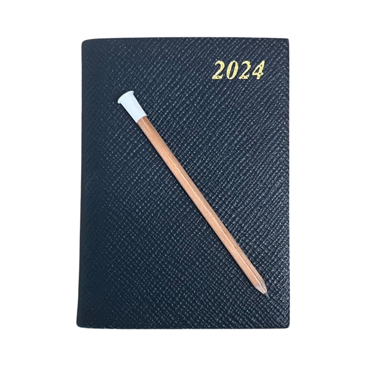 2024 CROSSGRAIN Leather Pocket Calendar Book | 4 x 2.5" | Pencil in Spine | D742LJ