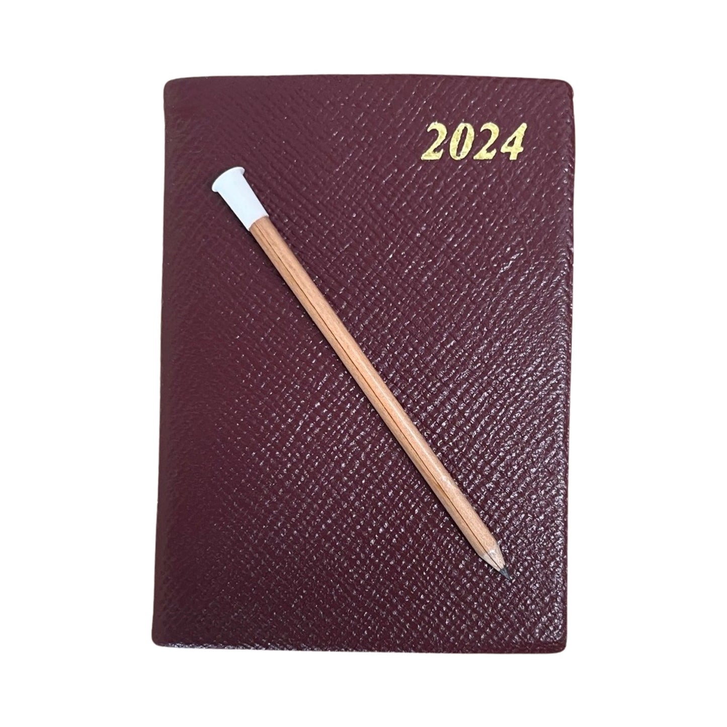 2024 | CROSSGRAIN Leather Pocket Calendar Book | 4 x 2.5" | Pencil in Spine | D742LJ | Note: this book is NOT for next year