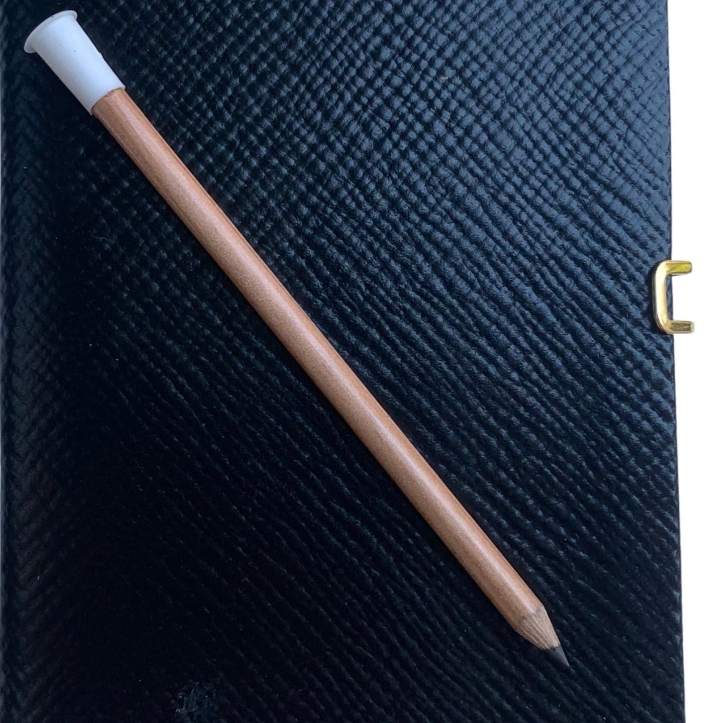 2024 CROSSGRAIN Leather Pocket Calendar Book | 4 x 2.5" | Pencil with Gold Clasp | D742LJC