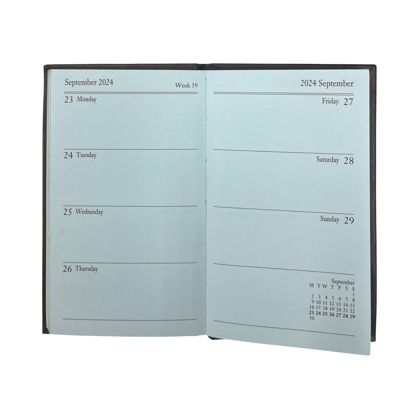 2024 | CALF Leather Pocket Agenda Book | 5 x 3" | D753C | Note: this book is NOT for next year