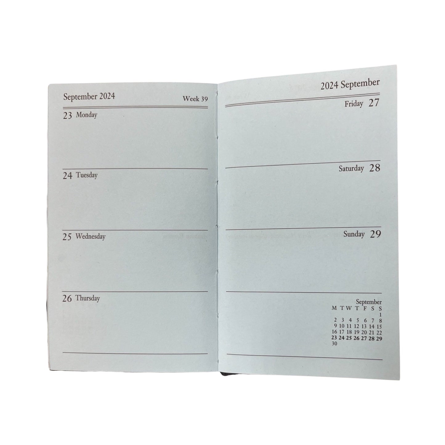 2024 CALF Leather Pocket Agenda Book | 4 by 2.5" | D742C