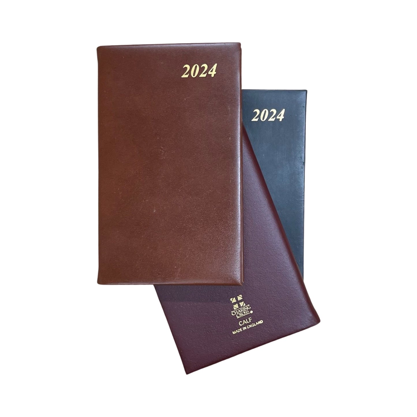 2024 CALF Leather Pocket Agenda Book | 4 by 2.5" | D742C