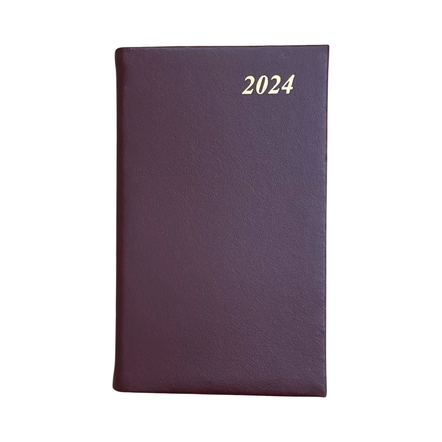 2024 | CALF Leather Pocket Agenda Book | 5 x 3" | D753C | Note: this book is NOT for next year