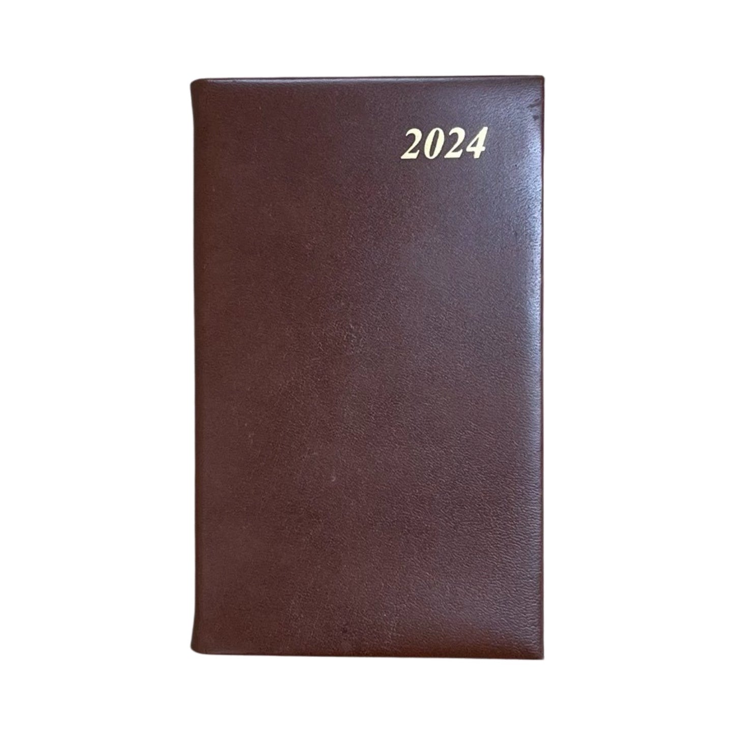 2024 CALF Leather Pocket Agenda Book | 4 by 2.5" | D742C