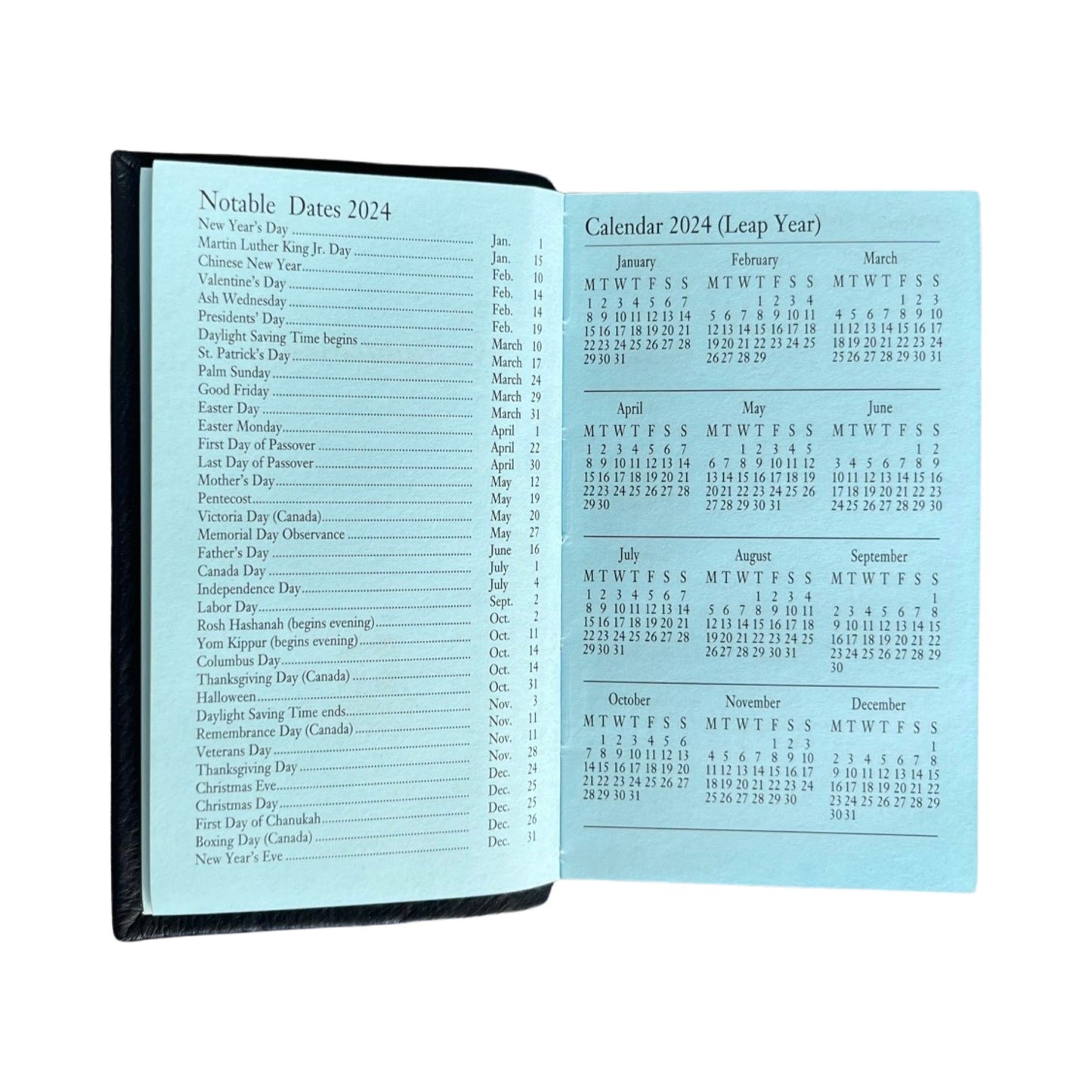 2024 CROSSGRAIN Leather Pocket Calendar Book | 5 x 3" | D753L