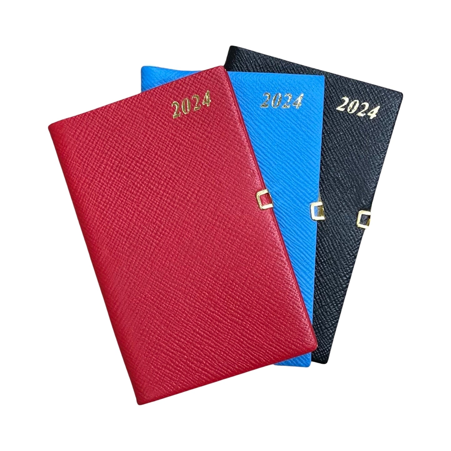 2024 CROSSGRAIN Leather Pocket Calendar Book | 5 x 3" | Pencil with Gold Clasp | D753LJC