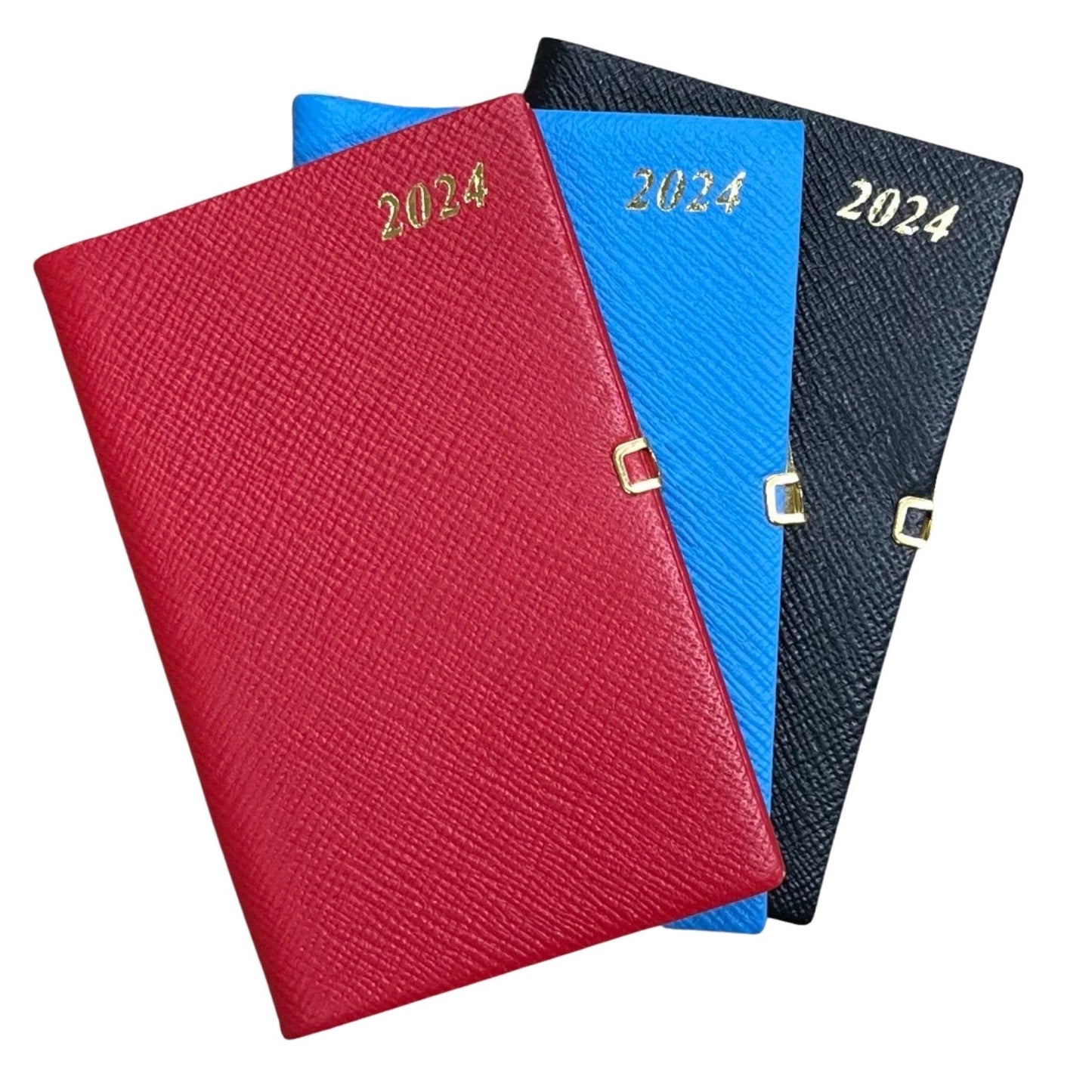 2024 CROSSGRAIN Leather Pocket Calendar Book | 5 x 3" | Pencil with Gold Clasp | D753LJC