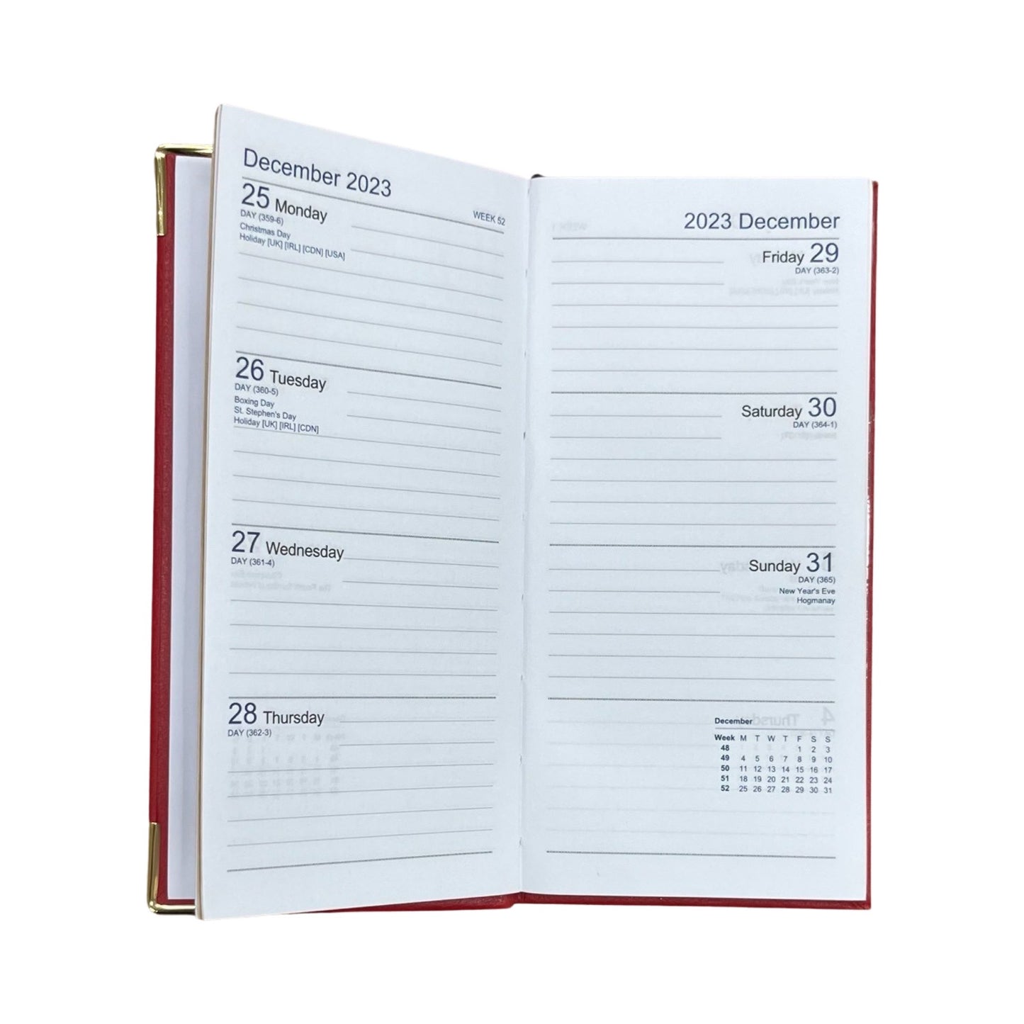2024 | BONDED Leather Pocket Planner | 6 x 3" | D763VBL | Note: this book is NOT for next year